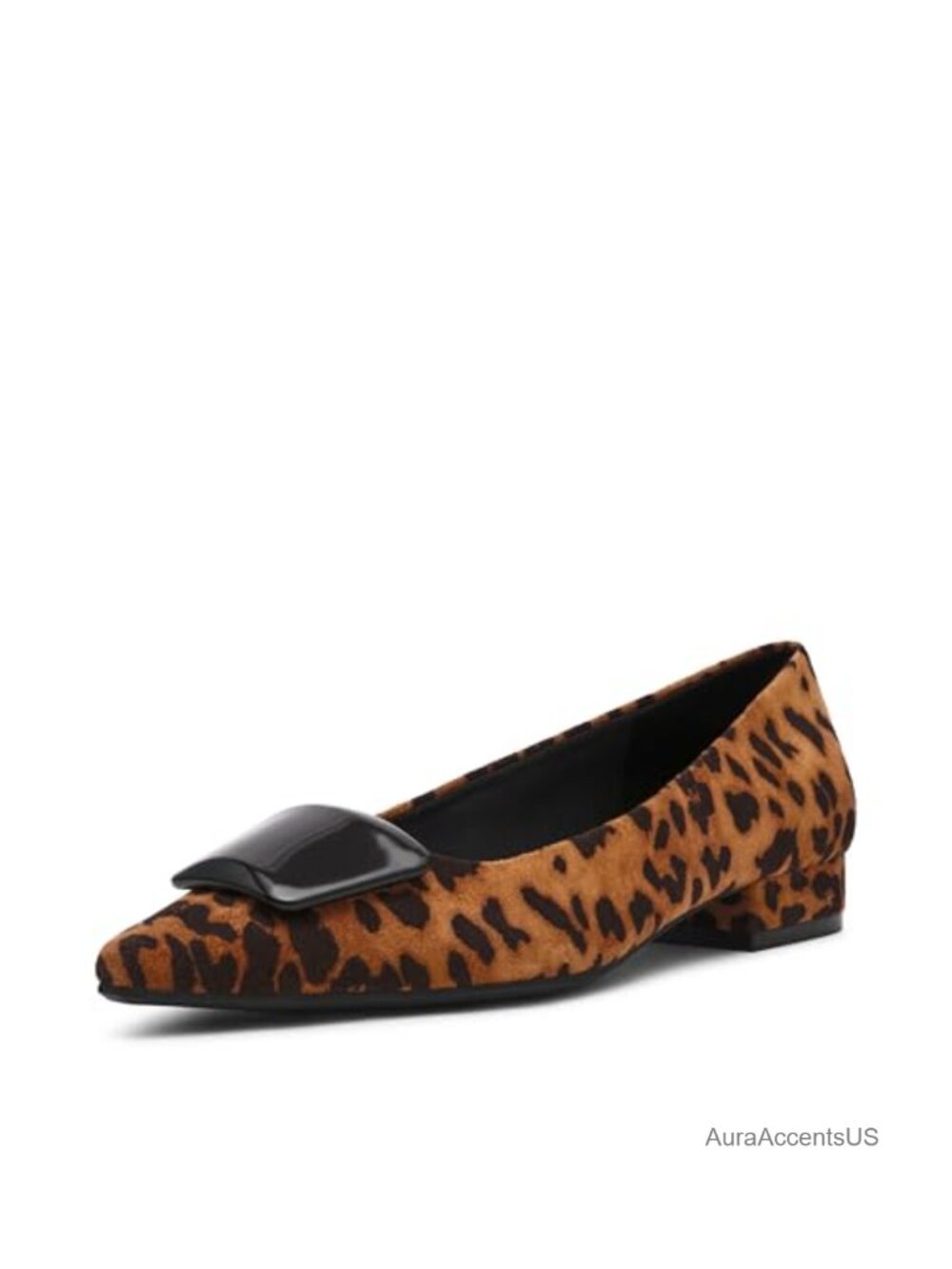 Anne Klein Crawford Ballet Flat Leopard Print PU Closed Toe